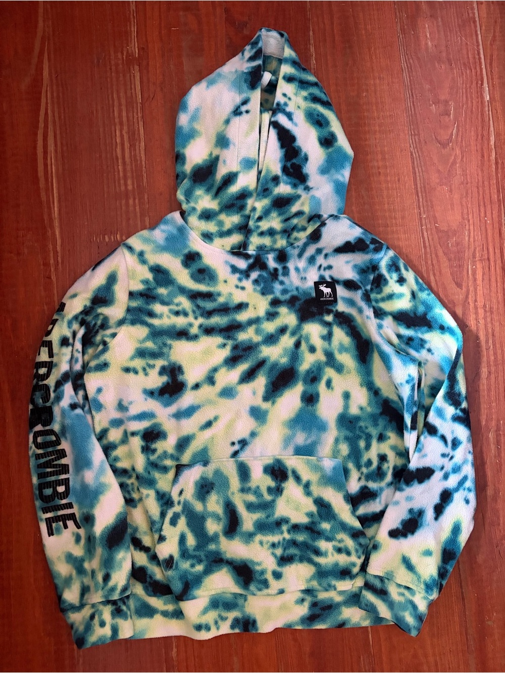 abercrombie kids Blue and Green Tie-Dye Zip-Up Hoodie